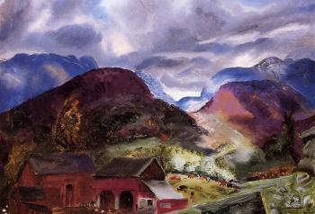 George Bellows : Snow Capped Mountains